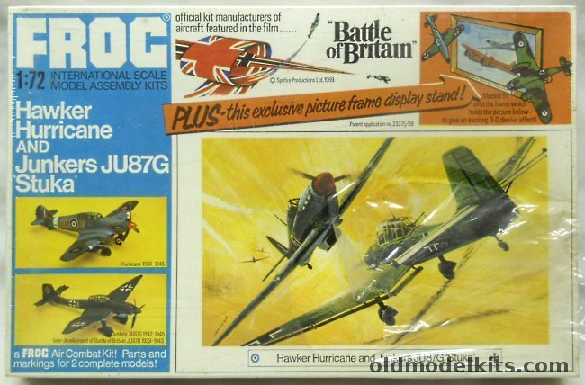 Frog 1/72 Battle of Britain Hawker Hurricane and Junkers Ju-87  Stuka, F510 plastic model kit